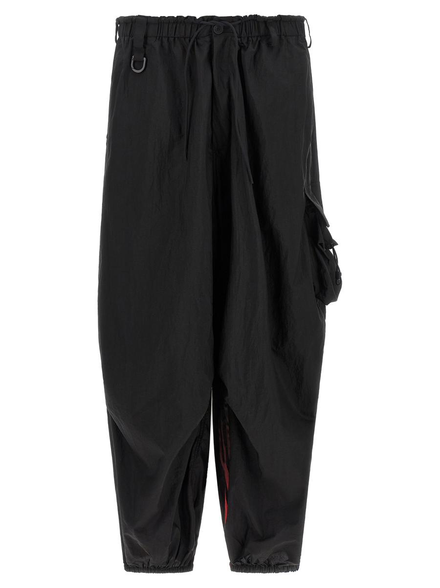 Y-3 100% Polyamide cargo pants in black