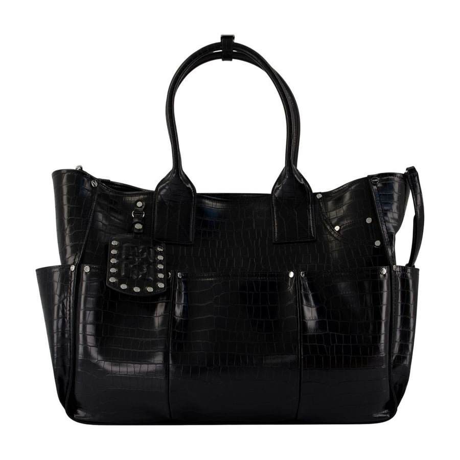 Ganni Calfskin tote bag in black