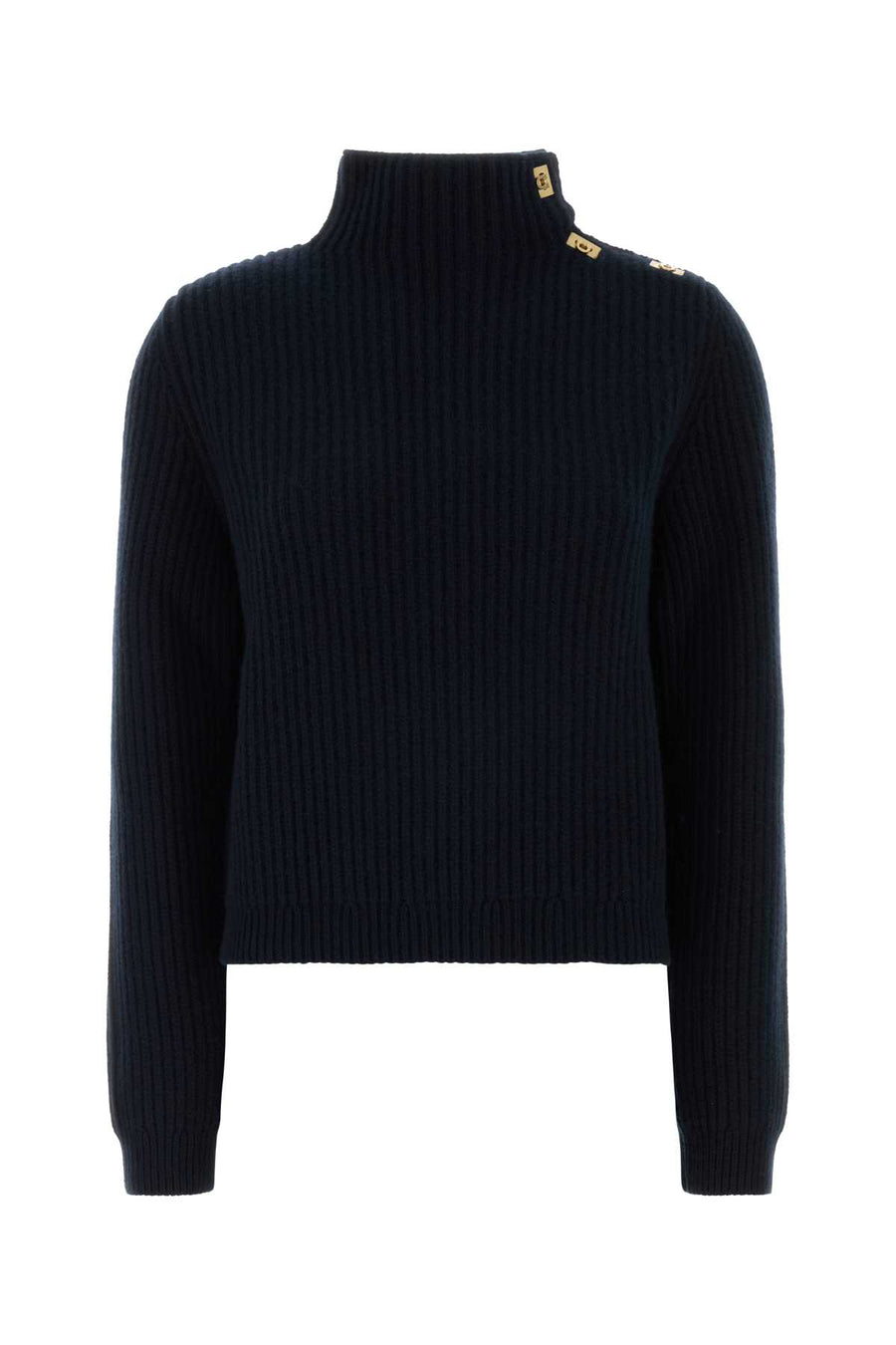 Ferragamo 70% Virgin wool sweater in navy