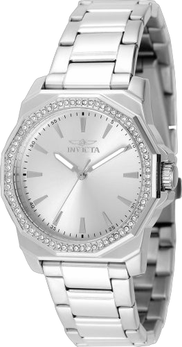 Invicta Stainless steel case and bracelet watch in silver