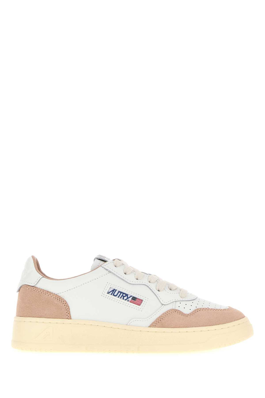 Autry Exterior: 100% Leather sneaker in white