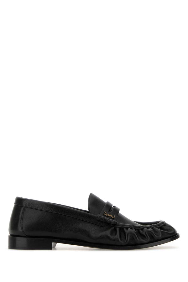 Saint Laurent Exterior: 100% Leather loafer in black
