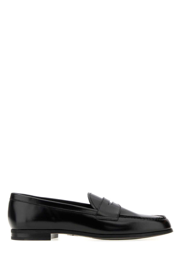 Black Leather Natalie Loafers Mocassini