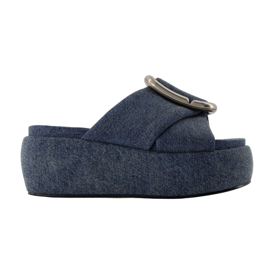 The Platform Sandals - Marc Jacobs Cotton Blue Shoes /
