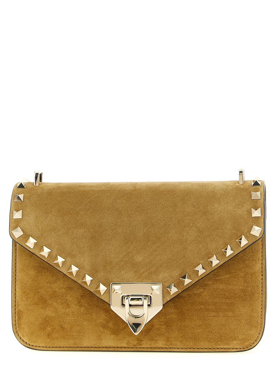 Valentino Garavani 100% Calfskin Leather crossbody bag in beige