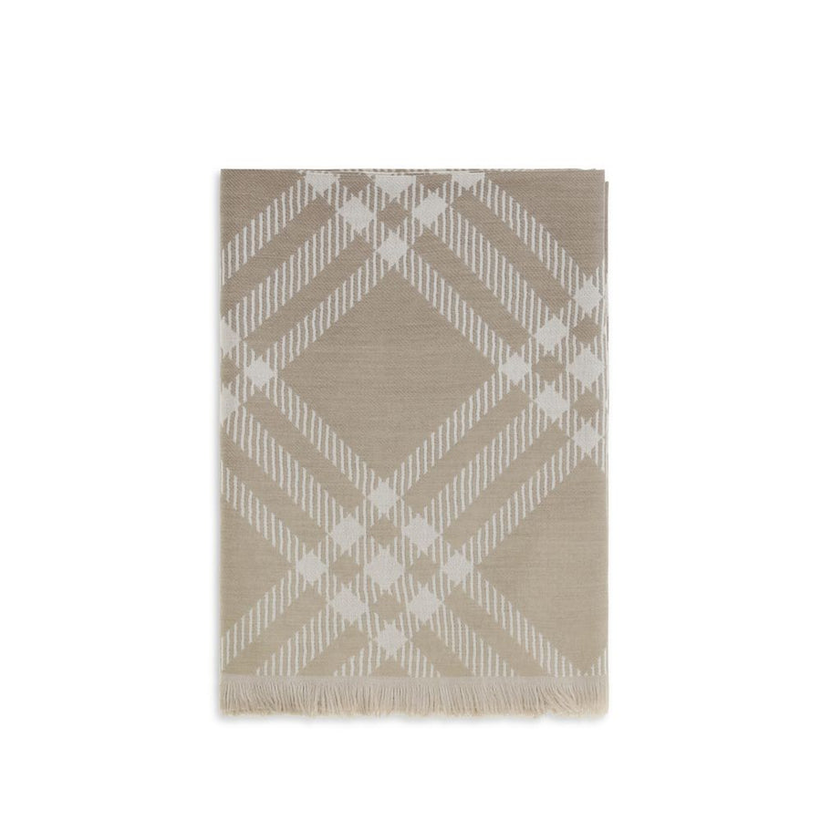 Burberry 70% Wool Ovis Aries scarf in beige