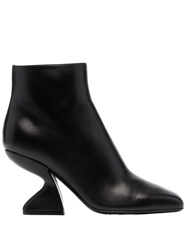 Ferragamo Leather ankle boot in black