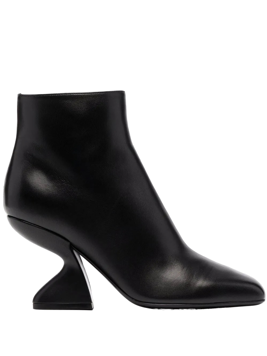 Ferragamo Leather ankle boot in black