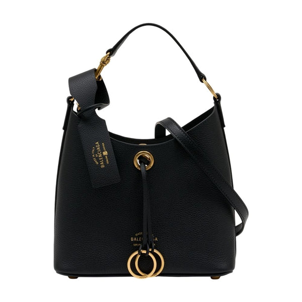 Balenciaga calfskin shoulder bag in black