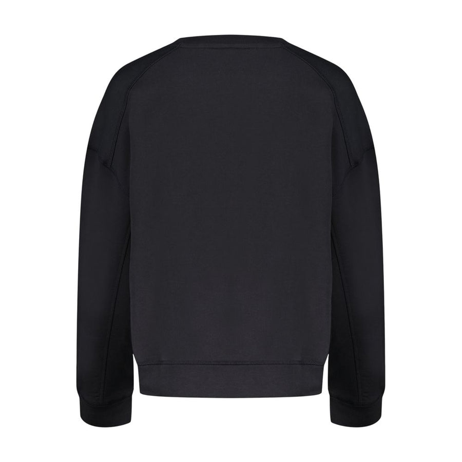 Ganni cotton sweatshirt in black