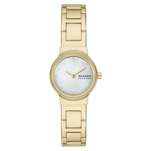 Skagen Stainless steel case and bracelet watch in gold