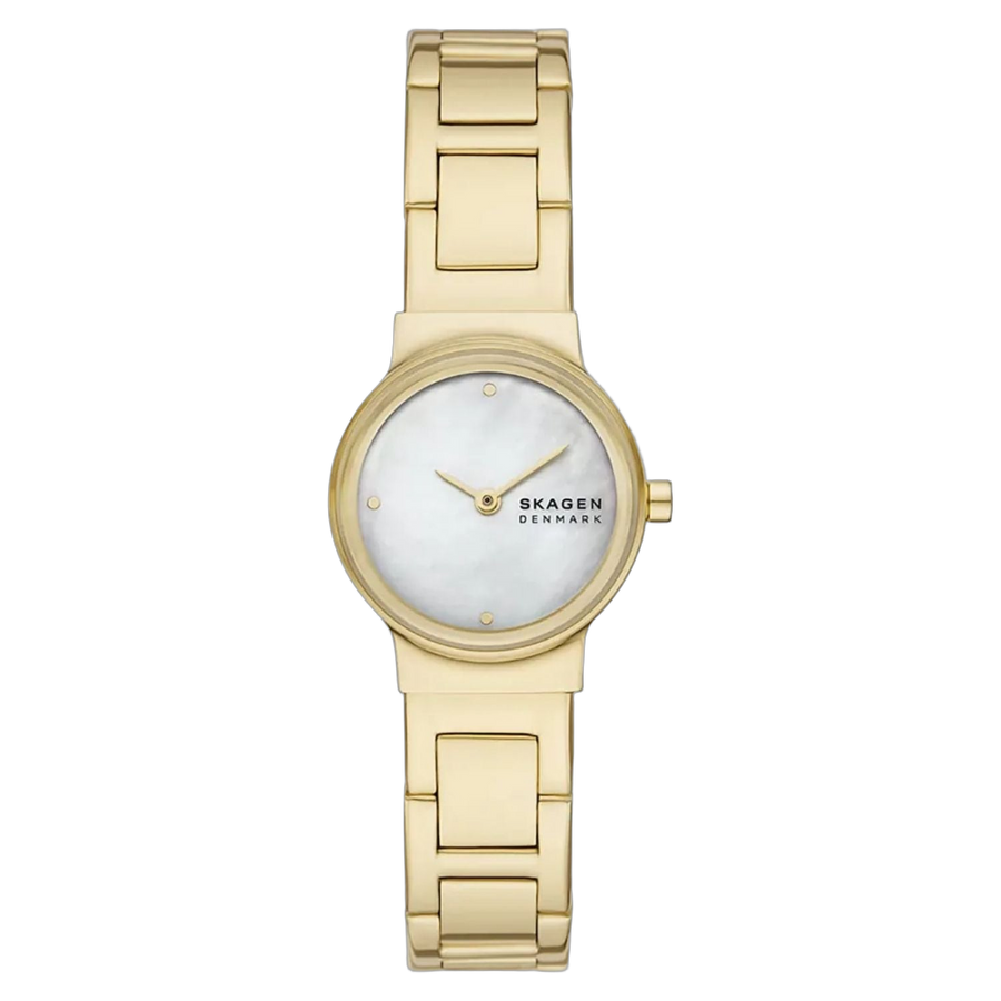 Skagen Stainless steel case and bracelet watch in gold