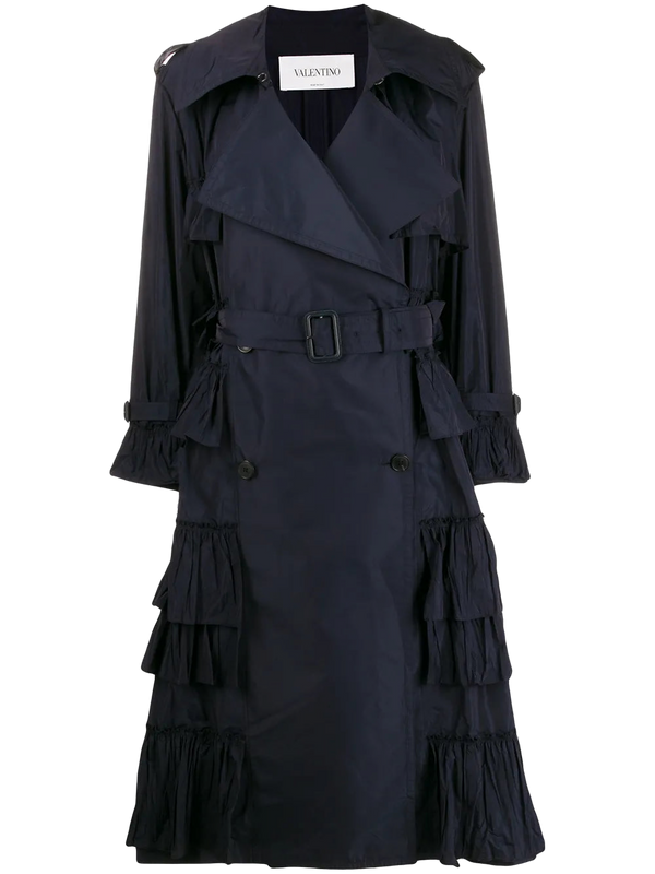 Valentino Cotton trench coat in navy