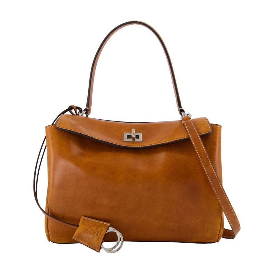 Balenciaga Vegan leather shoulder bag in brown
