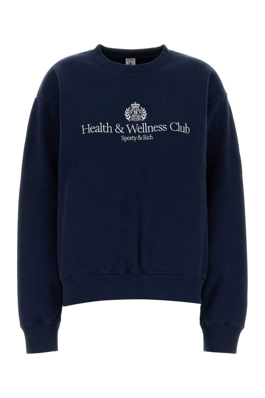 Navy Blue Cotton Sweatshirt Lightnavywhite Exterior: Felpe