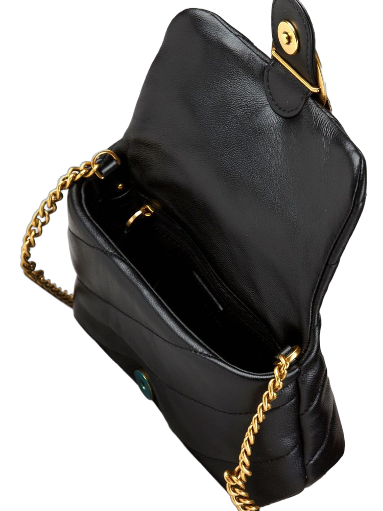 Pinko 100% Lamb Leather crossbody bag in black
