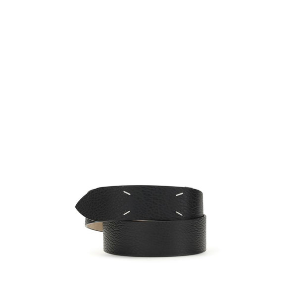 Maison Margiela 100% Calf Leather Bos Taurus belt in black
