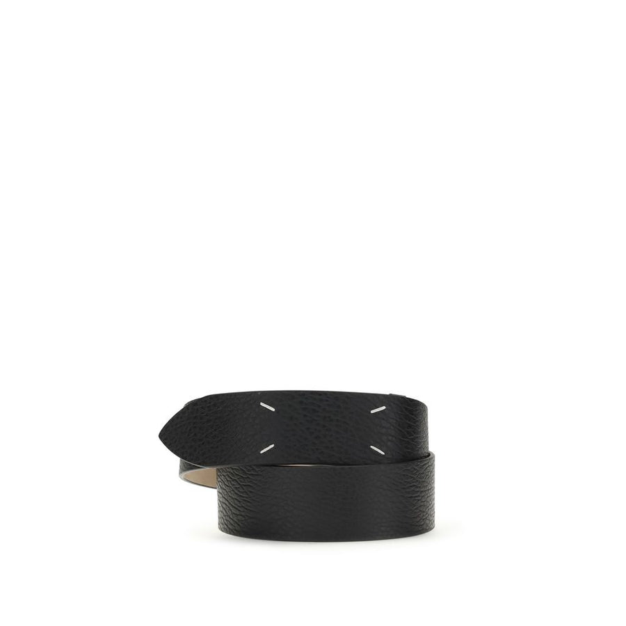 Maison Margiela 100% Calf Leather Bos Taurus belt in black