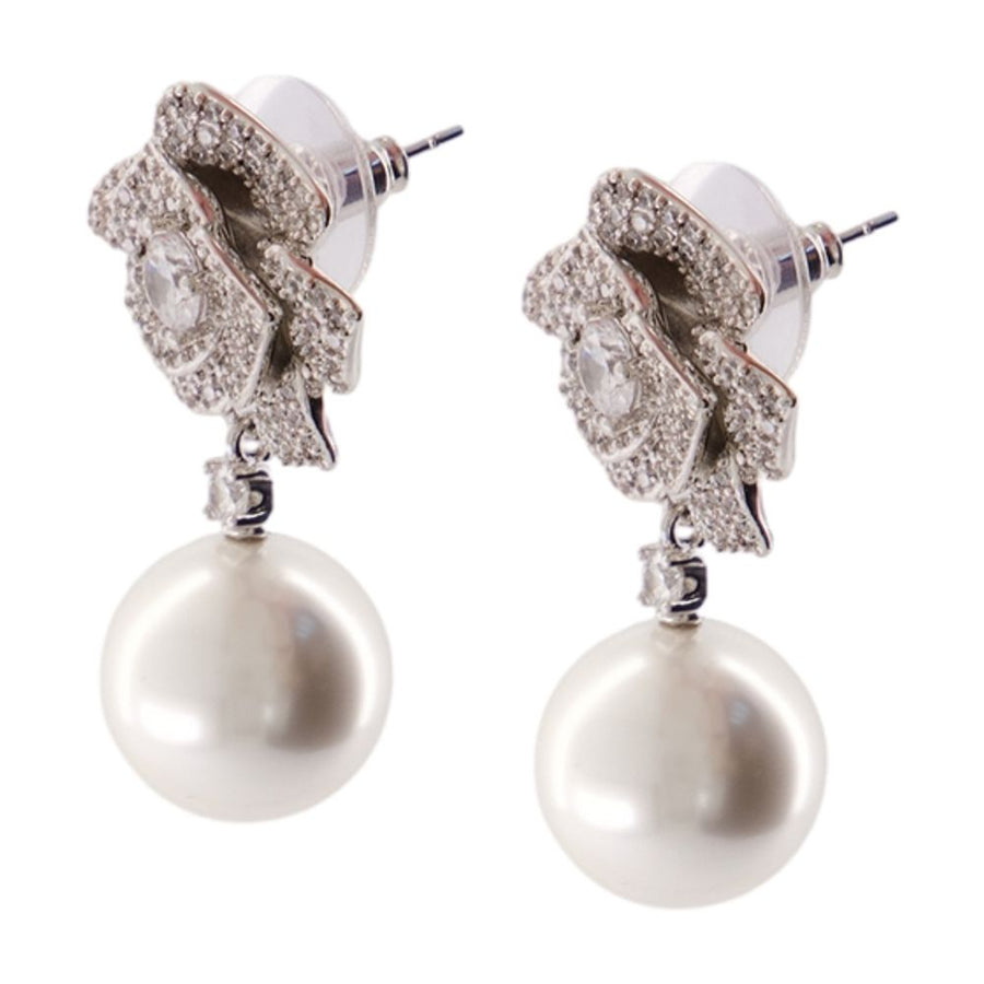 Self-Portrait earrings in silver