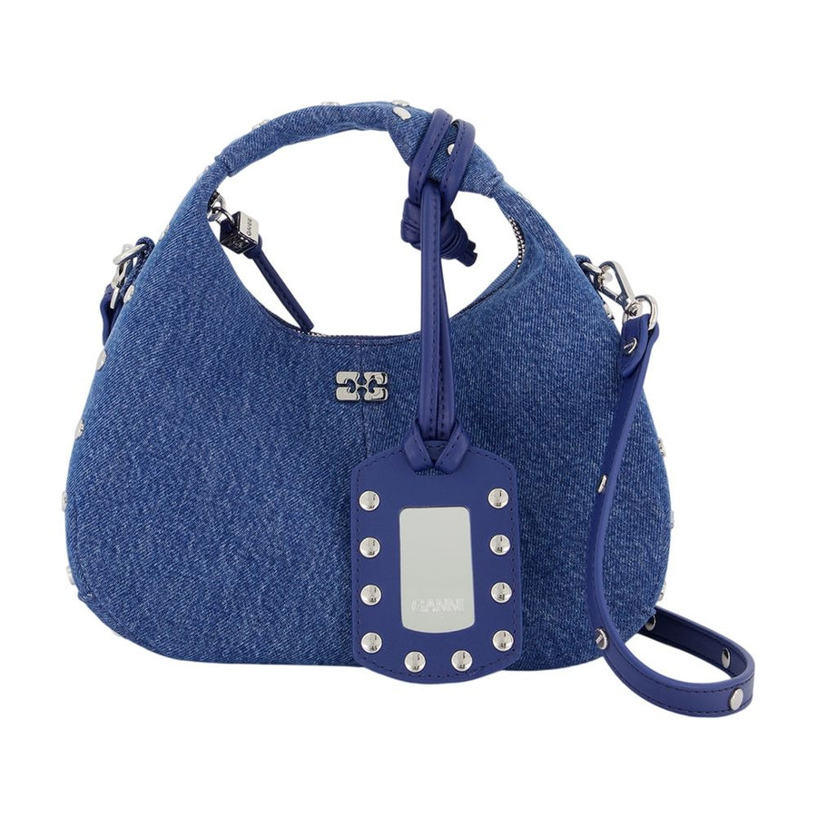 Ganni Cotton mini bag in blue
