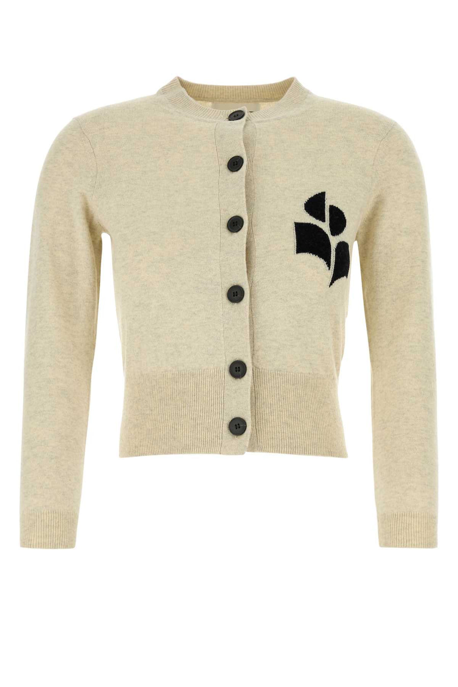 Cream Cotton Blend Newton Cardigan Lightgrey Exterior: Wool Maglieria