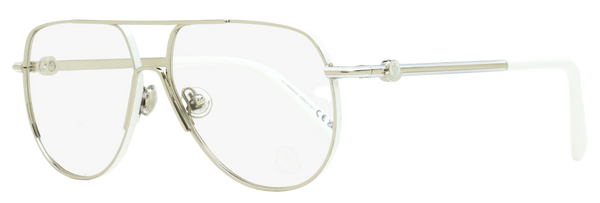 Moncler Pilot Eyeglasses Ml5202 016 Palladium-Ivory 56mm Palladium/ivory Metal/plastic(acetate)