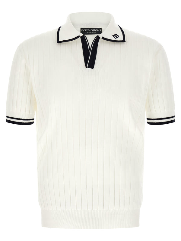 Bicolor Cotton Polo Shirt