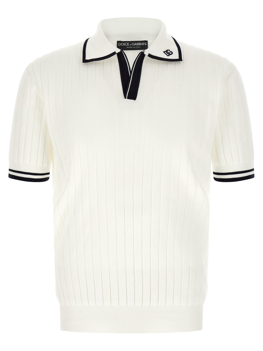 Bicolor Cotton Polo Shirt