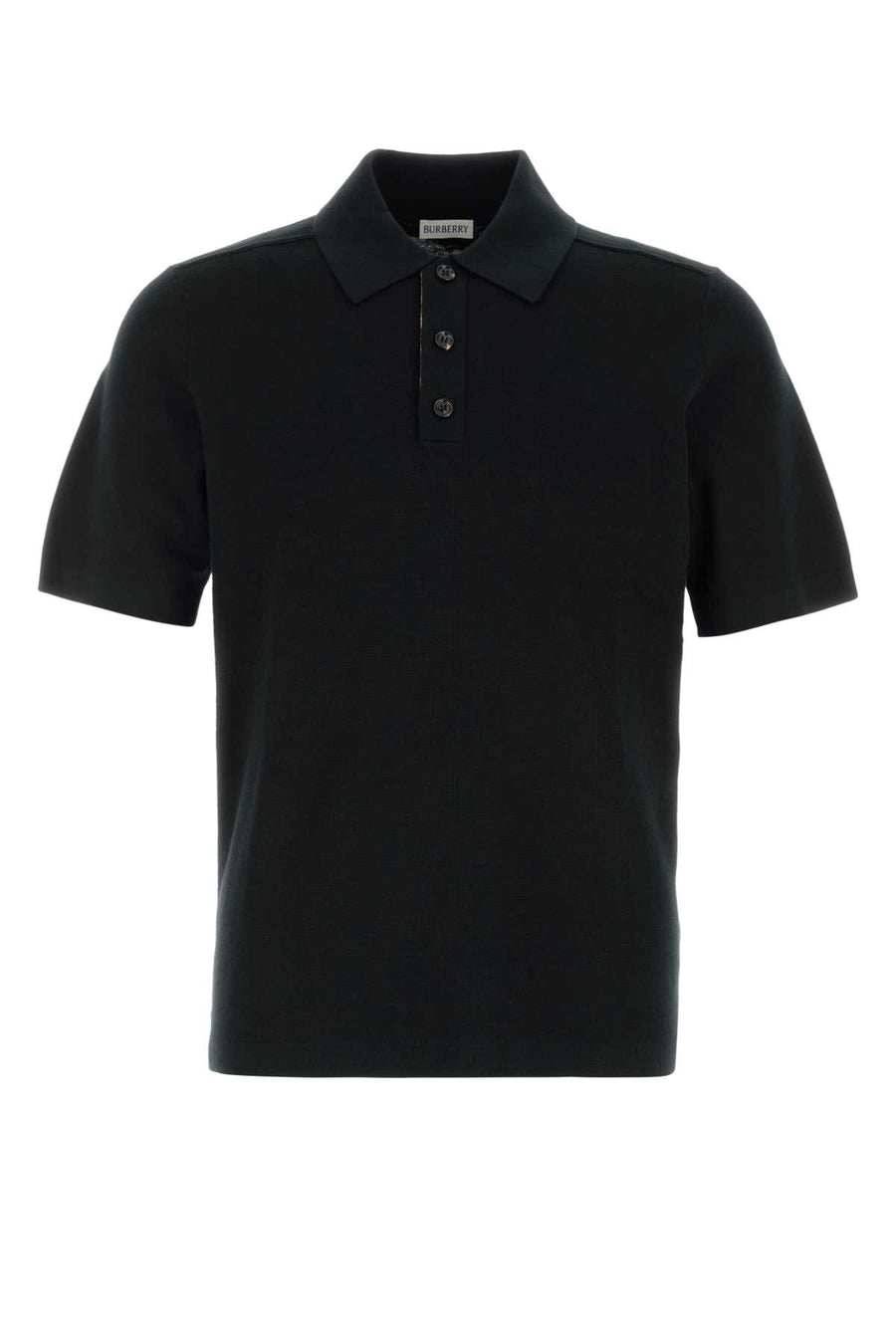 Burberry 100% Wool polo shirt in black