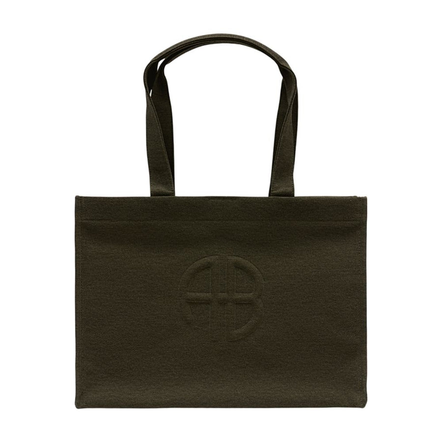 Anine Bing cotton tote bag in green
