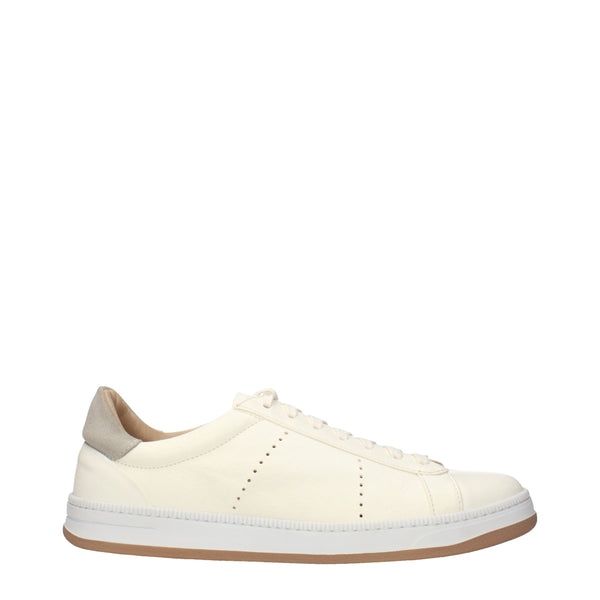 Beige Leather Sneakers