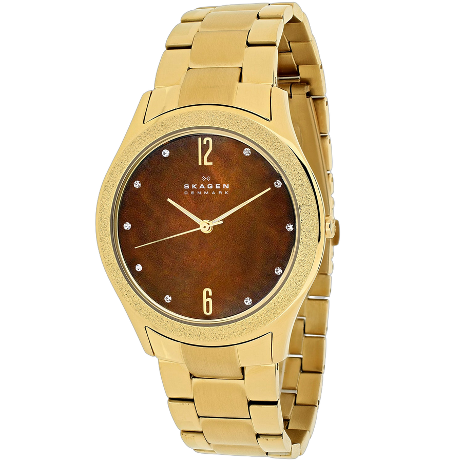 Skagen Stainless steel case watch in gold