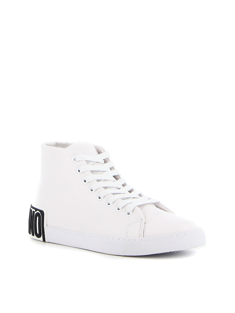 Moschino Leather sneaker in white