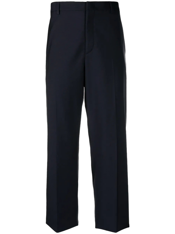 Valentino Wool-mohair blend trousers in navy