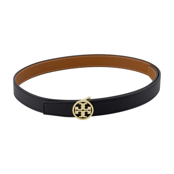 1 Miller Reversible Belt - Tory Burch Leather Black Calfskin Accessories /