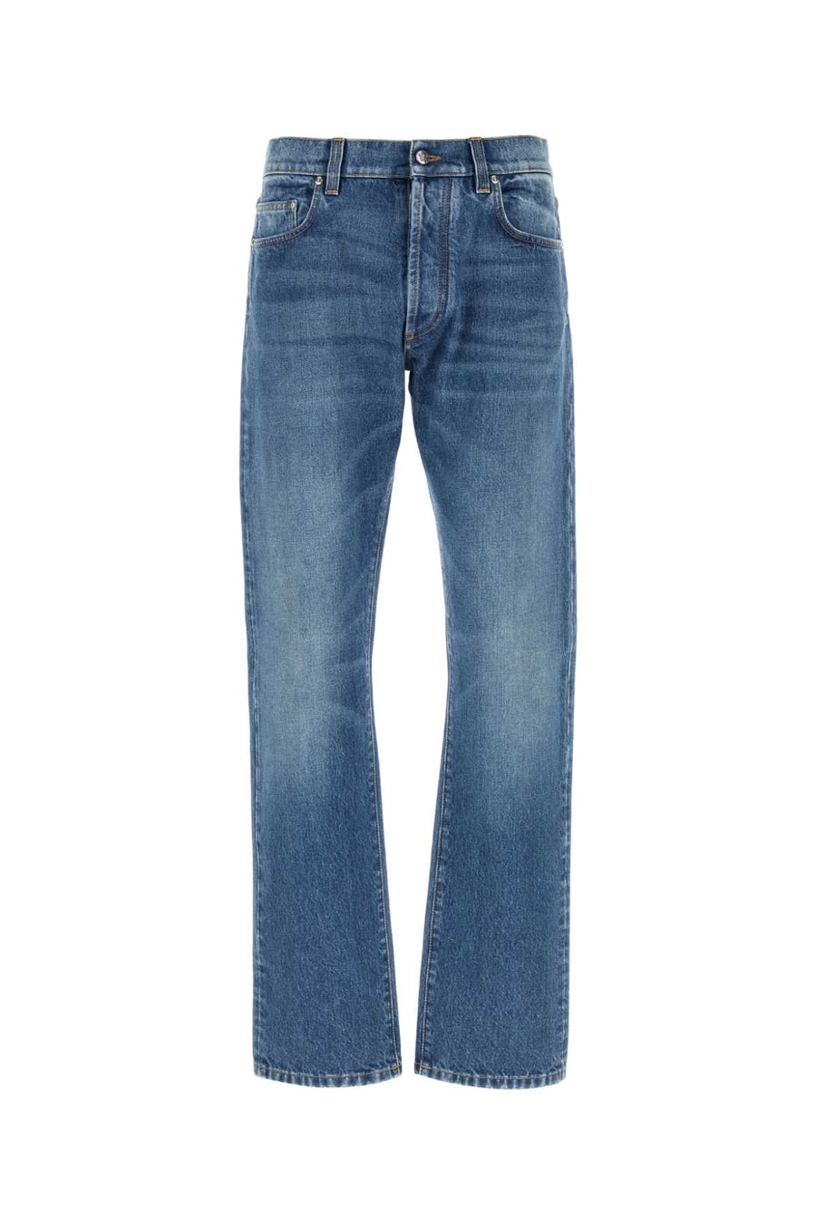 Pant Denim Stone-Washed Not Stretch Fabric Lightblue Pantaloni