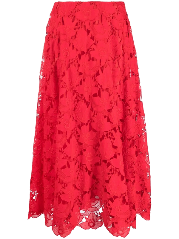 Valentino cotton skirt in red