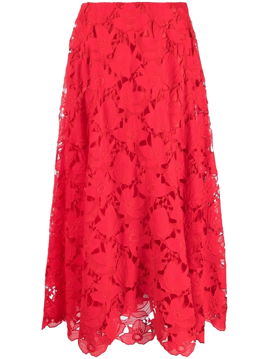 Valentino cotton skirt in red