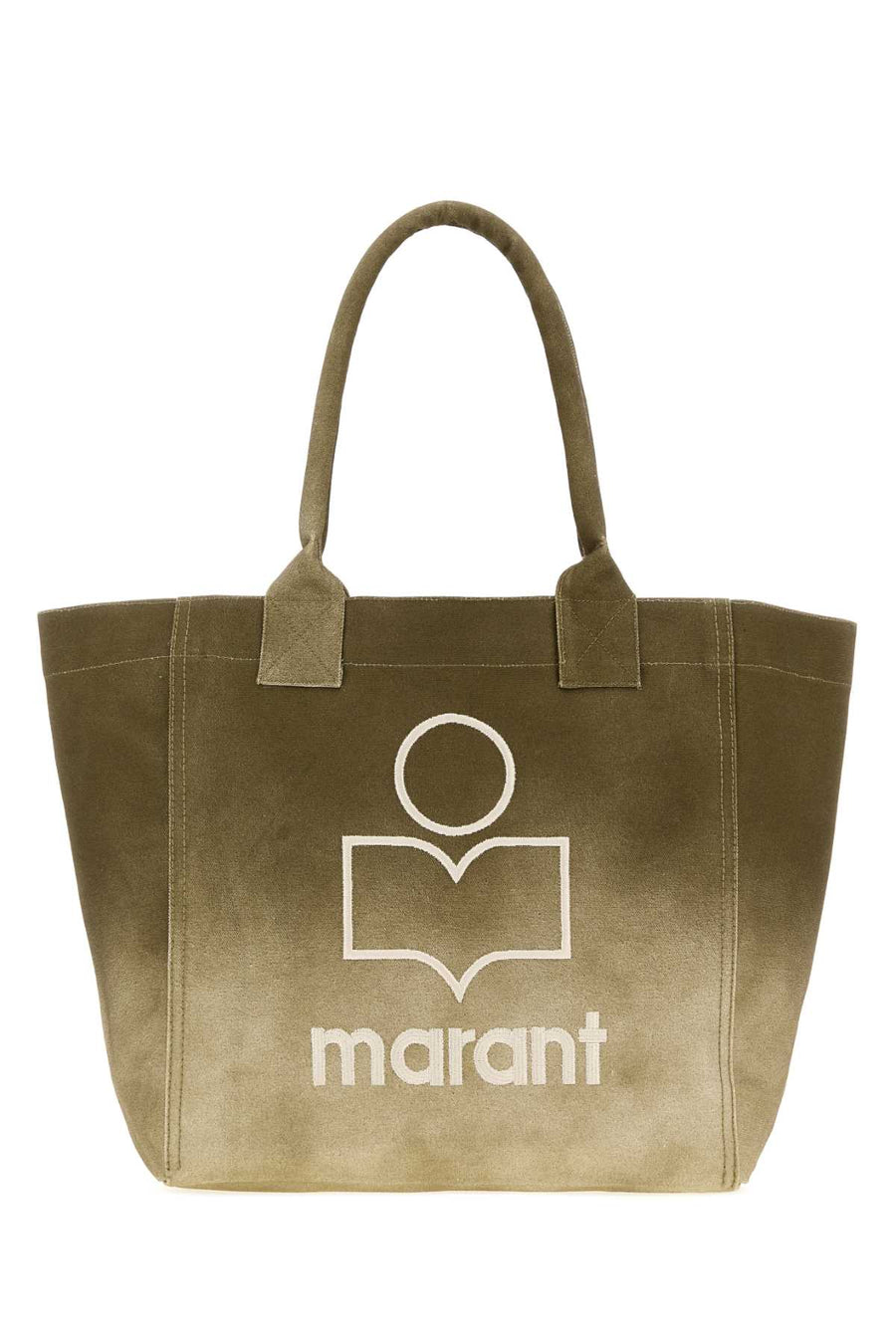 Khaki Canvas Small Yenky Shopping Bag Exterior: Cotton Borse A Mano