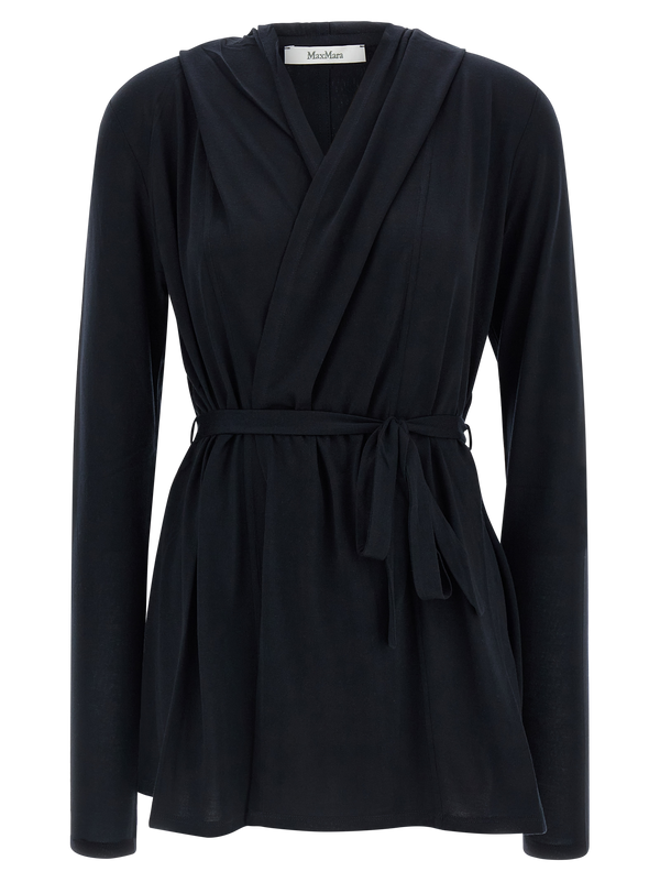 Blue Lyocell Cardigan Clothing