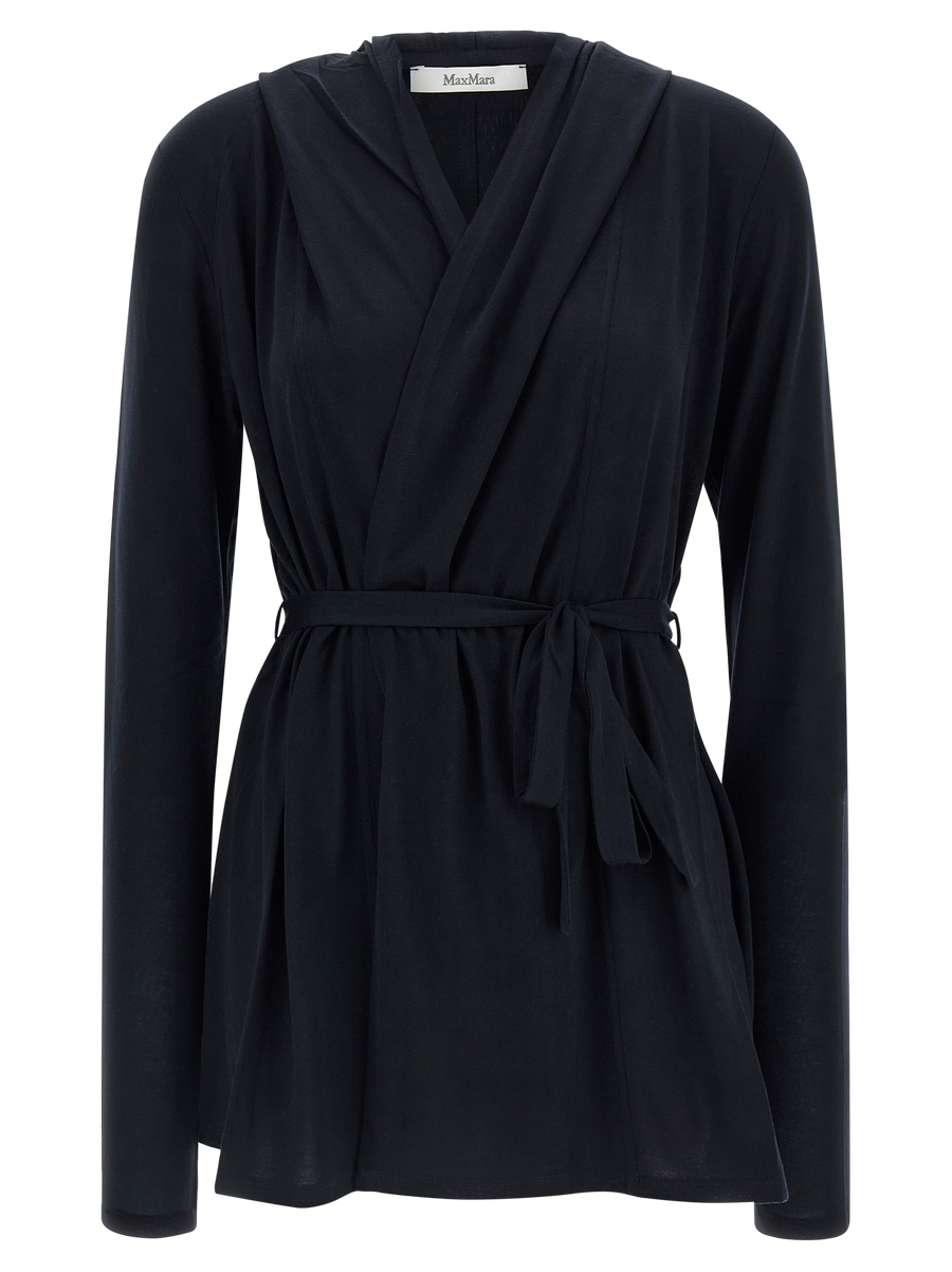 Blue Lyocell Cardigan Clothing
