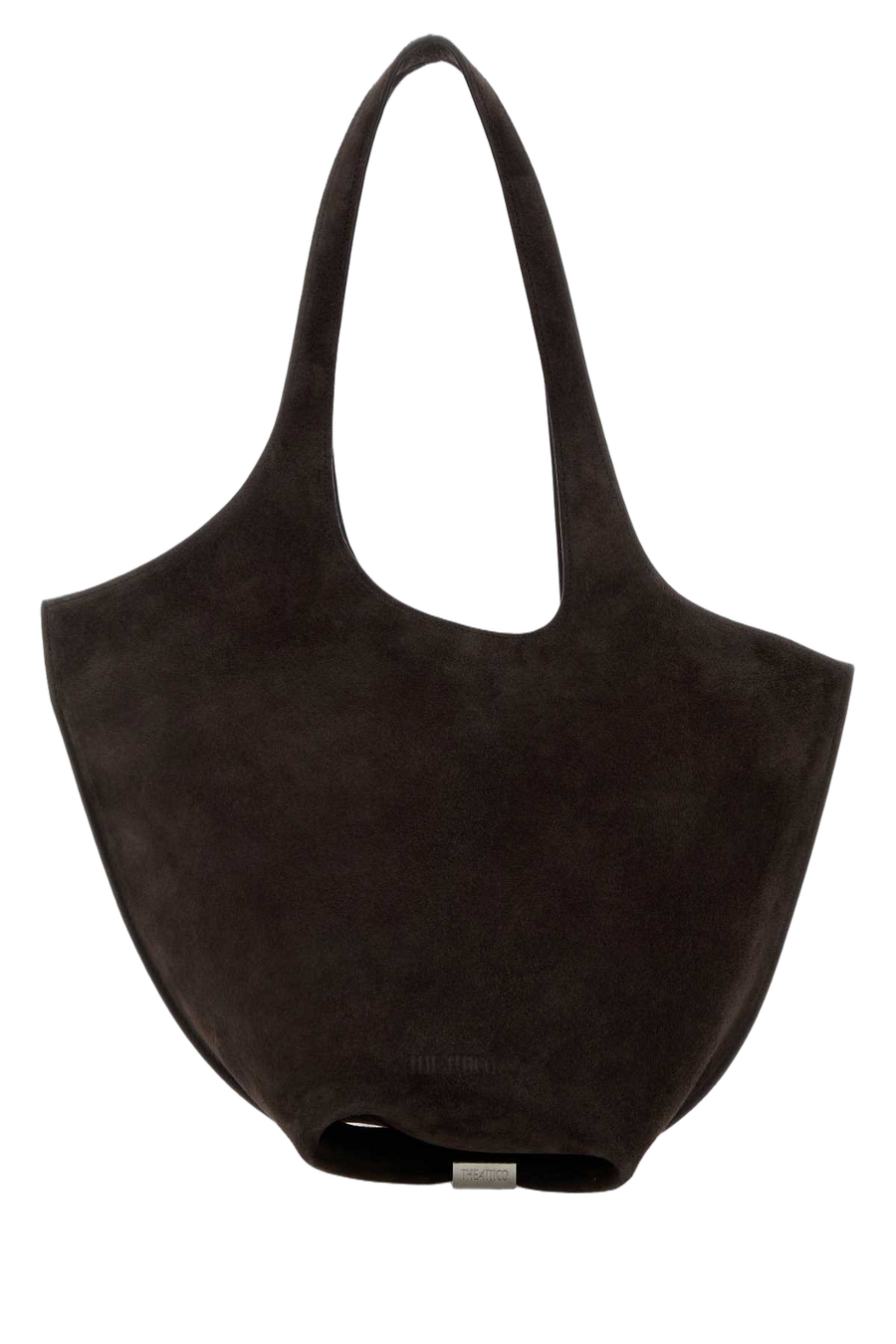 The Attico Exterior: 100% Calf; Lining: 100% Fabric; Finishing: Silver metal shoulder bag in brown