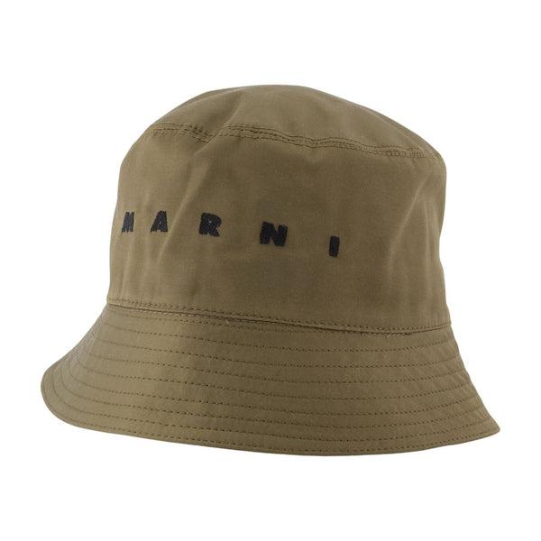 Marni CLMC0055SW-UTP789-00V58 synthetic bucket hat in khaki