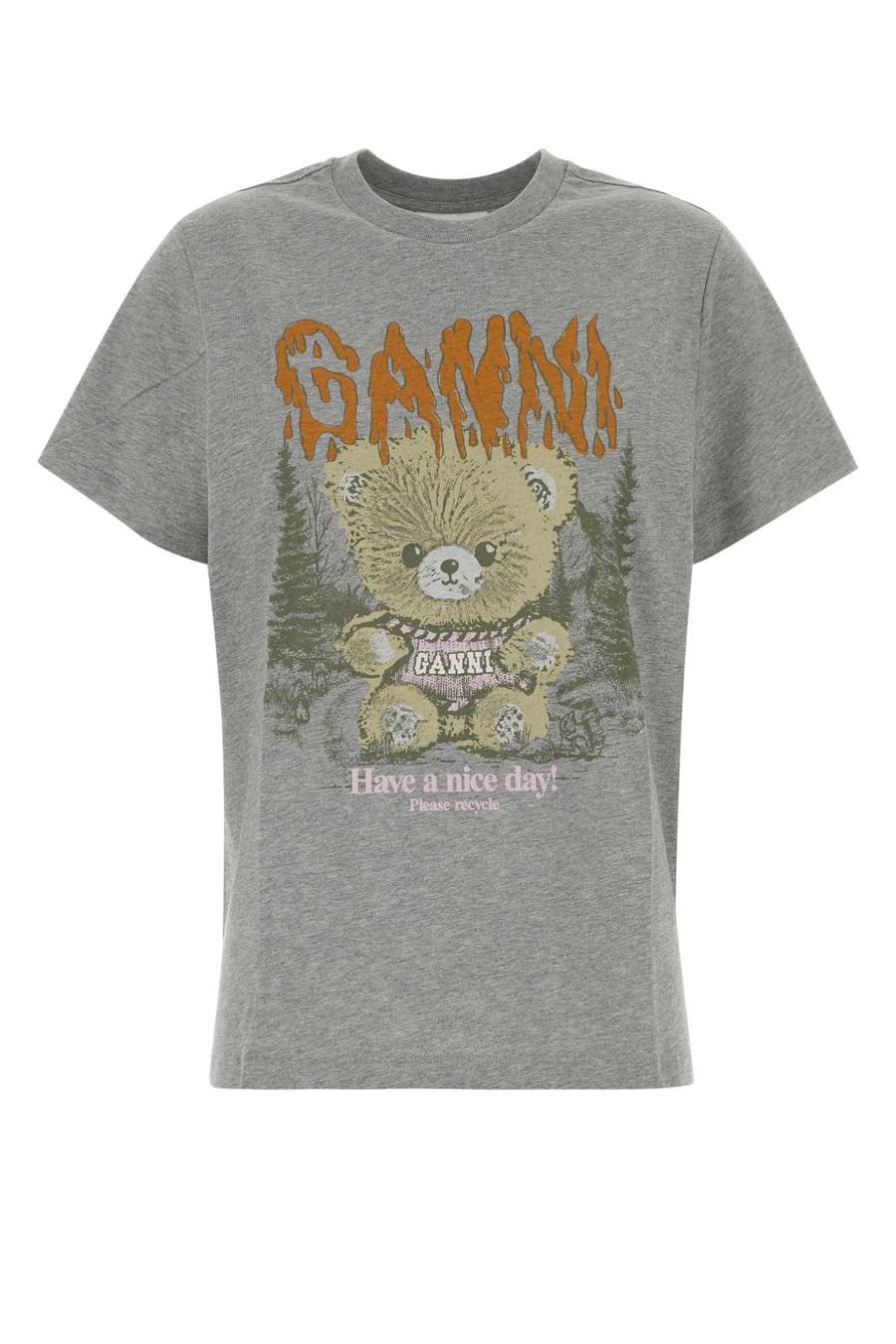 Basic Cotton Relaxed T-Shirt Teddy Forest Paloma Maglie