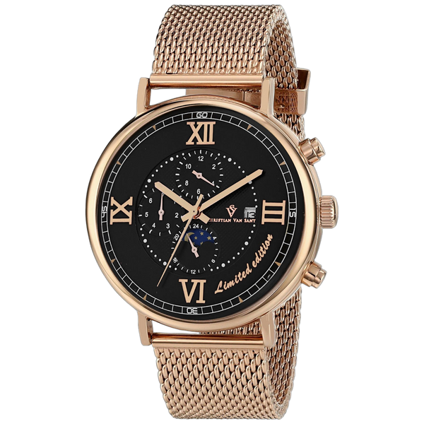 Christian Van Sant Stainless steel case watch in rose gold