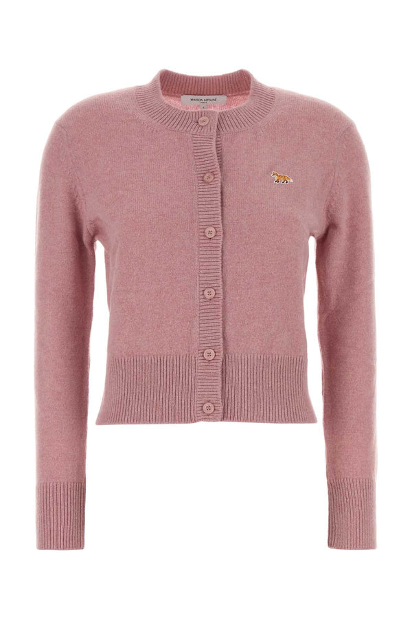 Pink Wool Cardigan Mistpink Exterior: Maglieria