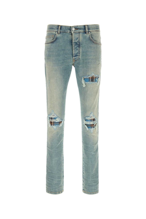 Amiri Mediumindigo 92% Cotton jeans in blue