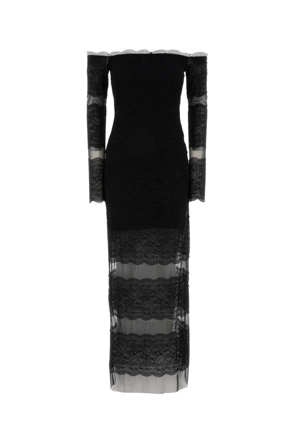 Blumarine Exterior 1: 69% Nylon 31% Elastane; Exterior 2: 85% Nylon 15% Elastane; Lining: 75% Nylon 25% Elastane dress in black