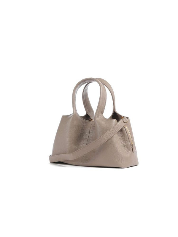 Coccinelle Handbag Warm Taupe Grained Leather Bags / Handbags
