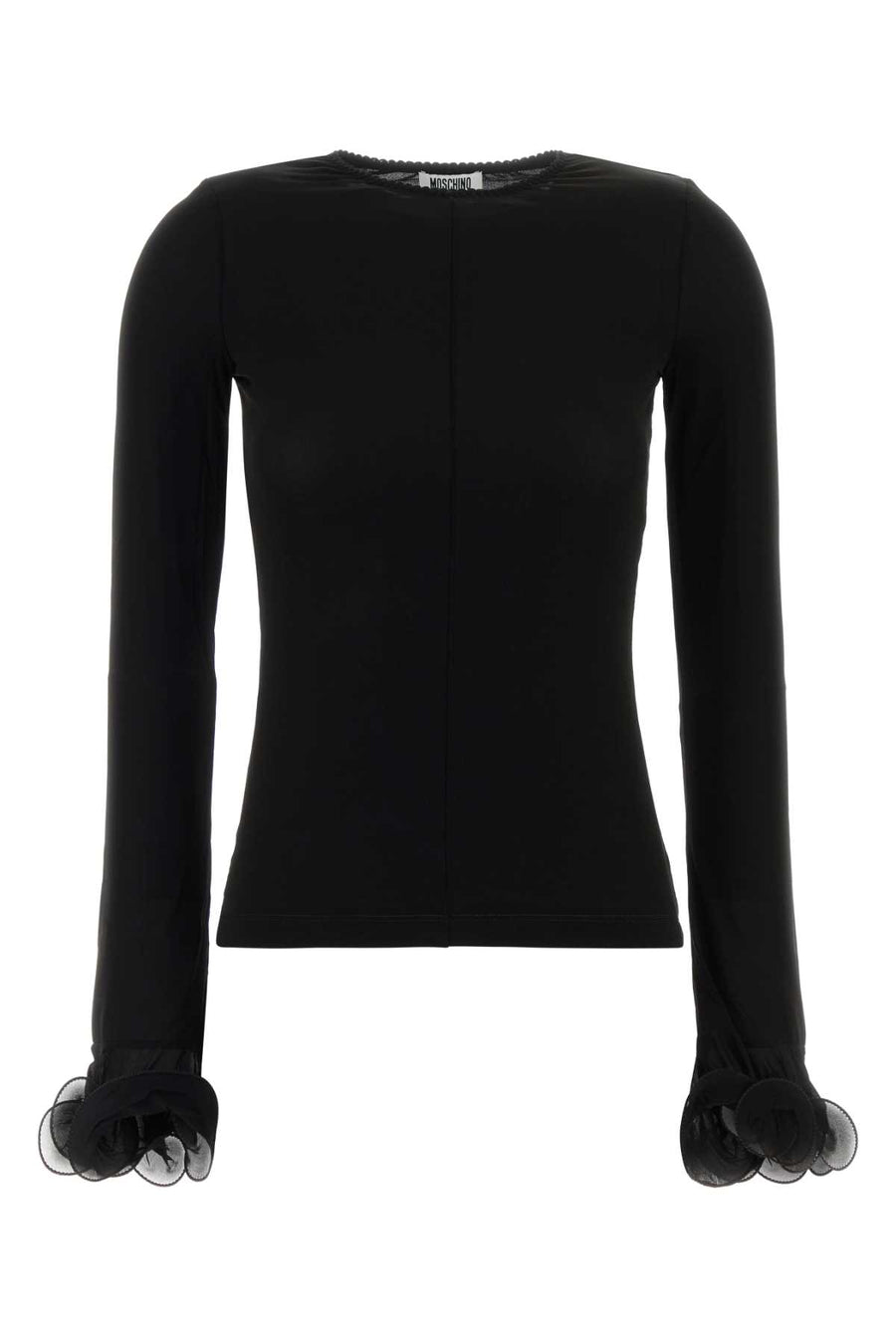 Black Jersey Top Nero Maglie